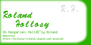 roland hollosy business card